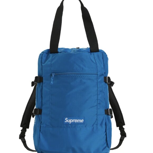 Supreme Tote Backpack Royal Blue SS19 Used Like New - Picture 1 of 2